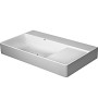 Duravit DuraSquare Waschtisch geschliffen asymmetrisch ohne Hahnloch 80 x 47 cm, Becken links