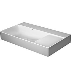 Duravit DuraSquare Waschtisch geschliffen asymmetrisch ohne Hahnloch 80 x 47 cm, Becken links