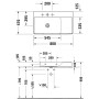 Duravit DuraSquare Waschtisch geschliffen asymmetrisch ohne Hahnloch 80 x 47 cm, Becken links - Detailansicht