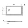 Receveur de douche Duravit Tempano 150 x 75 cm, avec revêtement antidérapant