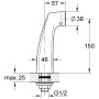 GROHE Standanschluss - technische Ansicht
