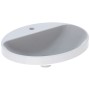 Lavabo encastré Geberit VariForm 55 x 45 cm, ovale, avec plage de robinetterie