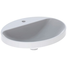 Lavabo encastré Geberit VariForm 55 x 45 cm, ovale, avec plage de robinetterie