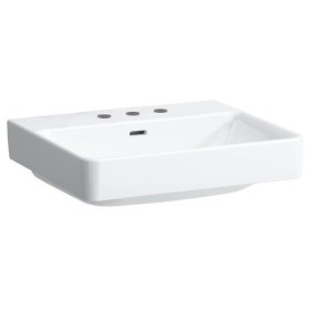Lavabo à poser LAUFEN PRO S 55 cm avec 3 trous de robinet et trop-plein