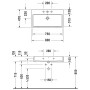Duravit Vero Air Möbelwaschtisch ohne Hahnloch 80 x 47 cm, mit Überlauf - Detailansicht