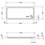 Receveur de douche rectangulaire Duravit D-Code 170 x 75 cm avec revêtement antidérapant - photo produit