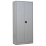Wolfstahl Büro Stahlschrank - Aktenschrank Lichtgrau abschliessbar 80x38x180cm, aufgebaut