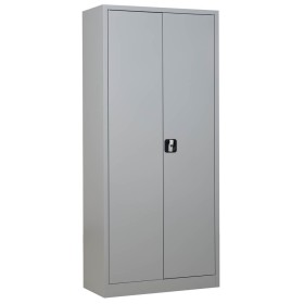 Wolfstahl Büro Stahlschrank - Aktenschrank Lichtgrau abschliessbar 80x38x180cm, aufgebaut