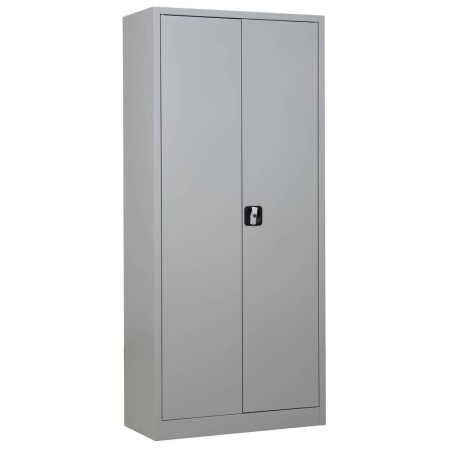 Wolfstahl Büro Stahlschrank - Aktenschrank Lichtgrau abschliessbar 80x38x180cm, aufgebaut