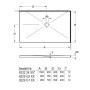 Receveur de douche Villeroy & Boch Subway Infinity 90 x 75 cm pour installation en angle à droite