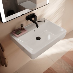 Lavabo hansgrohe Xanuia Q 650/480 sans trou de robinet avec trop-plein