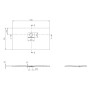 Receveur de douche Villeroy & Boch Squaro Infinity, 120 x 70 x 4 cm - vue technique