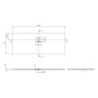 Receveur de douche Villeroy & Boch Squaro Infinity, 180 x 70 x 4 cm - vue technique