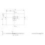 Receveur de douche Villeroy & Boch Squaro Infinity, 110 x 70 x 4 cm - vue technique