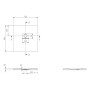 Receveur de douche Villeroy & Boch Squaro Infinity, 80 x 75 x 4 cm - vue technique