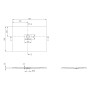 Receveur de douche Villeroy & Boch Squaro Infinity, 110 x 80 x 4 cm - vue technique