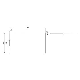 Piatto doccia LAUFEN NIA 180 x 100 cm