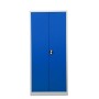 Wolfstahl Büro Stahlschrank - Aktenschrank Enzianblau-Lichtgrau abschliessbar 80x38x195cm, aufgebaut - Produktansicht