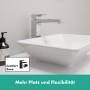 Robinet de lavabo hansgrohe Vernis Shape 190 sans bonde - vue détaillée