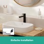 Robinet de lavabo hansgrohe Vernis Shape 190 sans bonde - vue technique