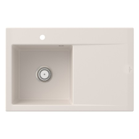 Villeroy & Boch Subway Style 45 Einbauspüle, Ablaufgarnitur mit Handbetätigung, Becken links