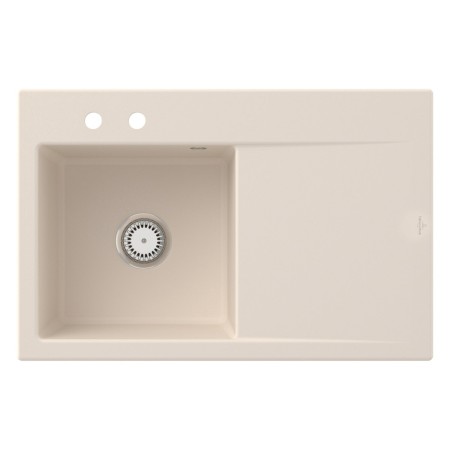 Villeroy & Boch Subway Style 45 Einbauspüle, Ablaufgarnitur mit Handbetätigung, Becken links