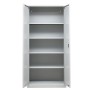 Wolfstahl Büro Stahlschrank - Aktenschrank Lichtgrau abschliessbar 92x42x195cm, aufgebaut - Detailansicht