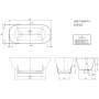 Villeroy & Boch Antheus freistehende Badewanne 175 x 80 cm - technische Ansicht