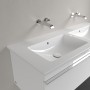 Villeroy & Boch Venticello Schrank-Doppelwaschtisch 130 x 50 cm, ohne Hahnloch, mit Überlauf - Produktansicht
