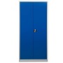 Armadio per ufficio Wolfstahl in acciaio - Armadio per documenti blu genziana chiudibile 92x42x195cm - vista tecnica