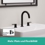 Robinet de lavabo hansgrohe Vernis Shape 3 trous avec vidage à tirette - photo produit