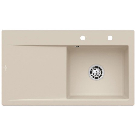 Villeroy & Boch Subway Style 50 Einbauspüle, Ablaufgarnitur mit Handbetätigung, Becken rechts