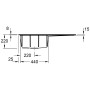Villeroy & Boch Subway Style 50 Einbauspüle, Ablaufgarnitur mit Excenterbetätigung, Becken links
