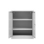Armadio in acciaio per ufficio Wolfstahl - Armadio per documenti grigio chiaro con serratura 80x38x100cm - vista dettagliata