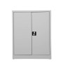 Armadio in acciaio per ufficio Wolfstahl - Armadio per documenti grigio chiaro con serratura 80x38x100cm - immagine prodotto