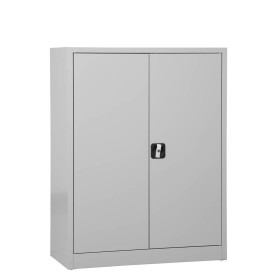 Wolfstahl Büro Stahlschrank - Aktenschrank Lichtgrau abschliessbar 92x42x120cm, aufgebaut