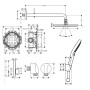 Système de douche hansgrohe Raindance S 240, 1 mode de jet PowderRain avec ShowerSelect S - photo produit