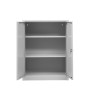 Wolfstahl Büro Stahlschrank - Aktenschrank Lichtgrau abschliessbar 92x42x120cm, aufgebaut - Detailansicht