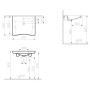 VitrA Conforma Waschtisch 65 x 56/52 cm ohne Hahnloch, mit Überlauf - Detailansicht