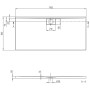 Receveur de douche Villeroy & Boch Architectura Metalrim 170 x 80 x 4,8 cm avec revêtement antidérapant