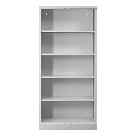 Armadio da ufficio in acciaio Wolfstahl - Scaffale per archivi in acciaio 4 ripiani 92x42x195cm bianco traffico