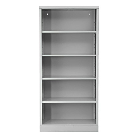 Armoire de bureau Wolfstahl en acier - Étagère à dossiers en acier 4 tablettes 92x42x195cm gris clair