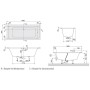 Baignoire Villeroy & Boch Architectura Duo 170 x 80 cm, Combipool Entry, Position 2