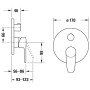 Duravit B.1 Einhebel-Wannenmischer Unterputz für 2 Verbraucher - Detailansicht