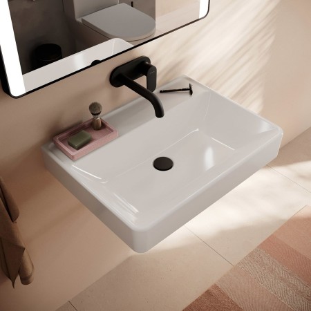 hansgrohe Xanuia Q Lavabo 650/480 sans trou de robinet et trop-plein, SmartClean