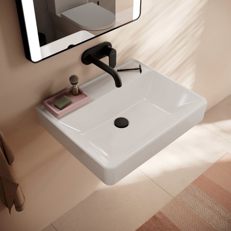 hansgrohe Xanuia Q Lavabo 600/480 senza foro per rubinetto e troppo pieno, SmartClean