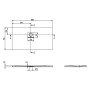 Receveur de douche Villeroy & Boch Squaro Infinity, 130 x 70 x 4 cm - vue détaillée