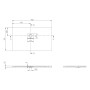 Receveur de douche Villeroy & Boch Squaro Infinity, 130 x 75 x 4 cm - vue technique