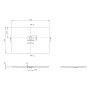Receveur de douche Villeroy & Boch Squaro Infinity, 130 x 90 x 4 cm - vue technique