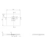 Receveur de douche Villeroy & Boch Squaro Infinity, 80 x 70 x 4 cm - vue technique
